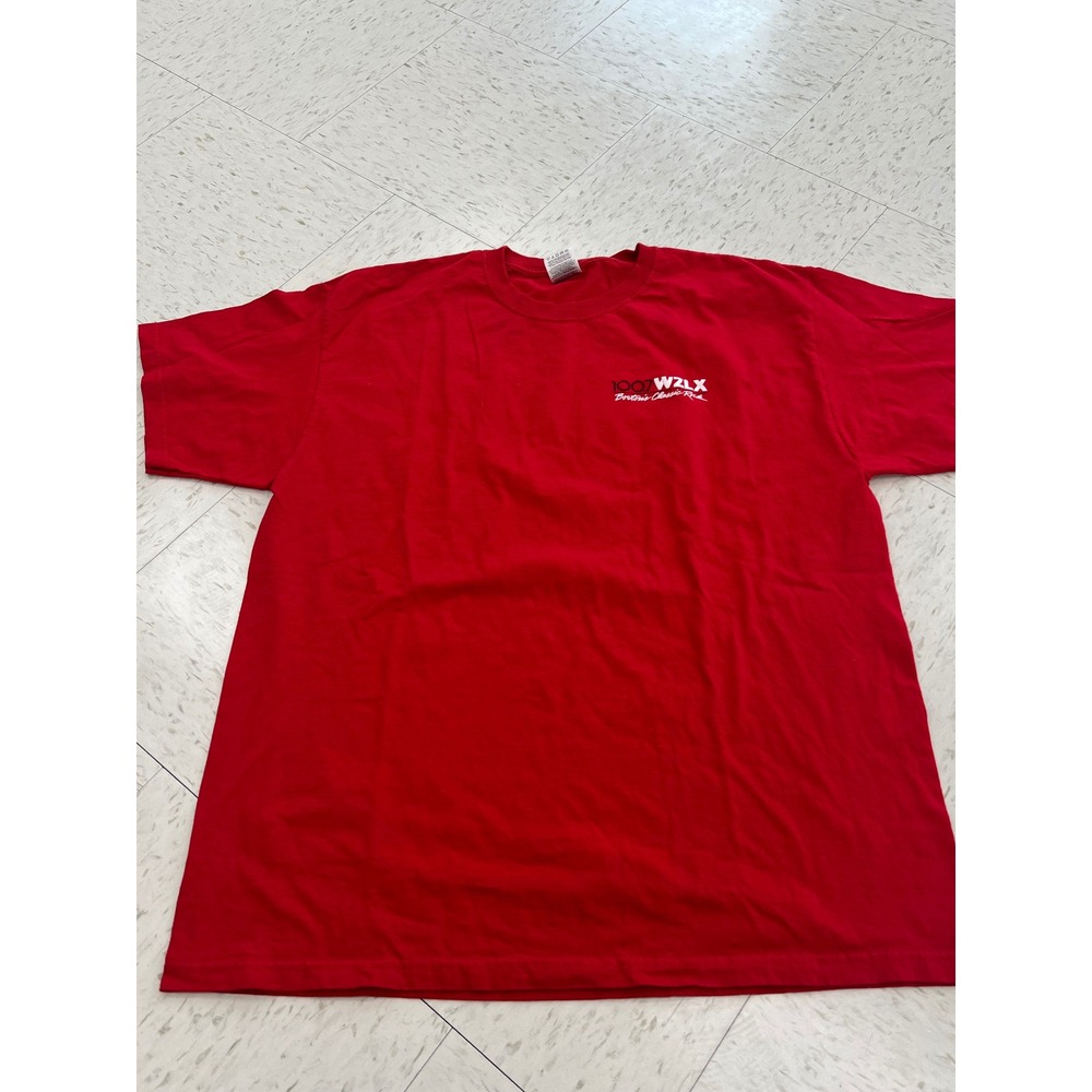 100.7 WZLX Boston Classic Rock Radio T-Shirt Red XL Mens Vtg